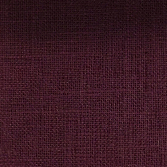 Linen Drapery Fabric Breeze Aubergine.