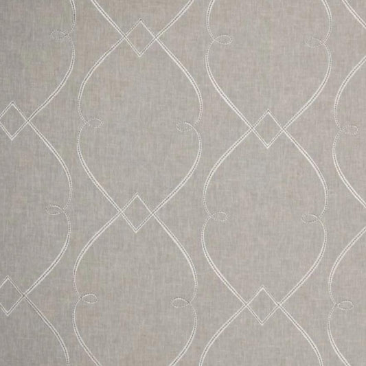 Linen Drapery Fabric Blend Flourish Silver