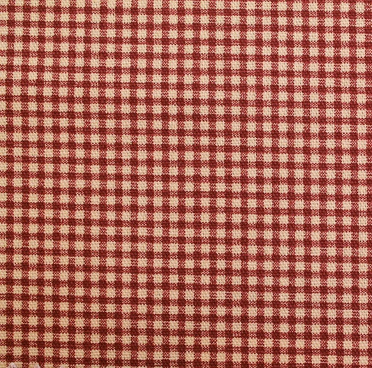 Gingham Tiny Check Cotton Canvas Duck Sweetie Burnt Red