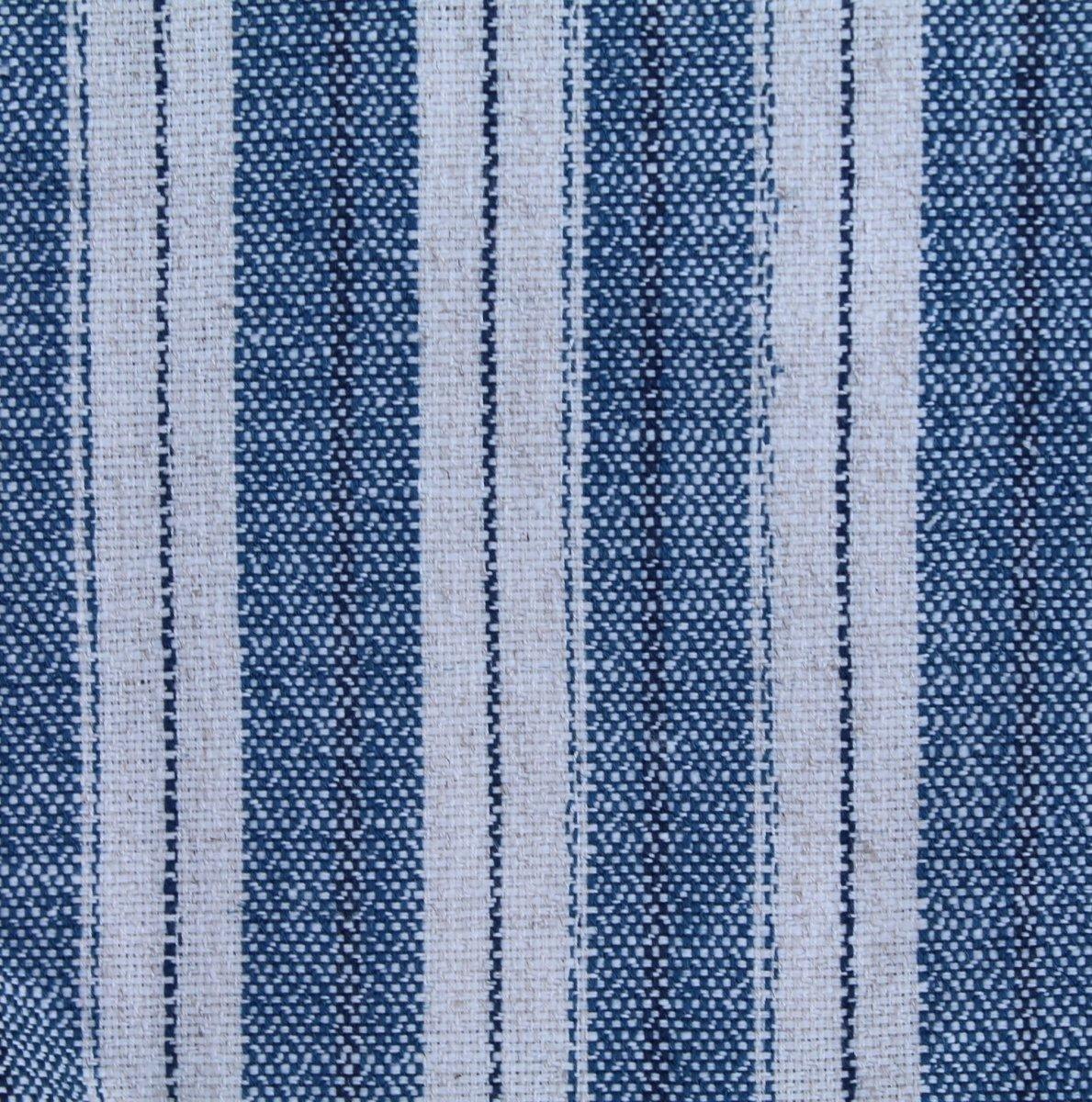 Vineyard Royal linen stripe fabric.